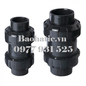 Van 1 chiều PVC 2 đầu rắc co